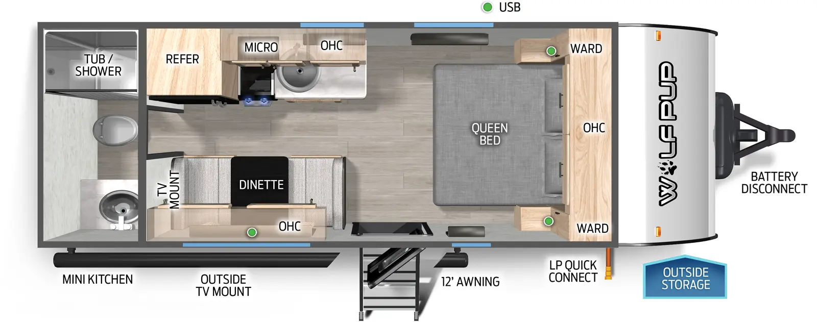 Cherokee Black Label 16FQWBL Floorplan